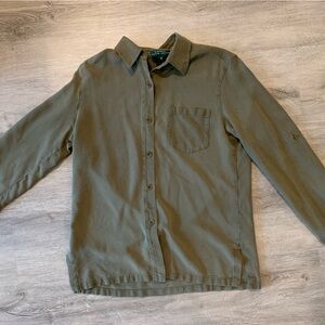 100% silk Lauren Ralph Lauren women’s button down shirt.